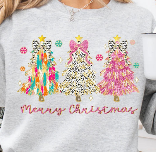 Colorful Christmas Trees tee