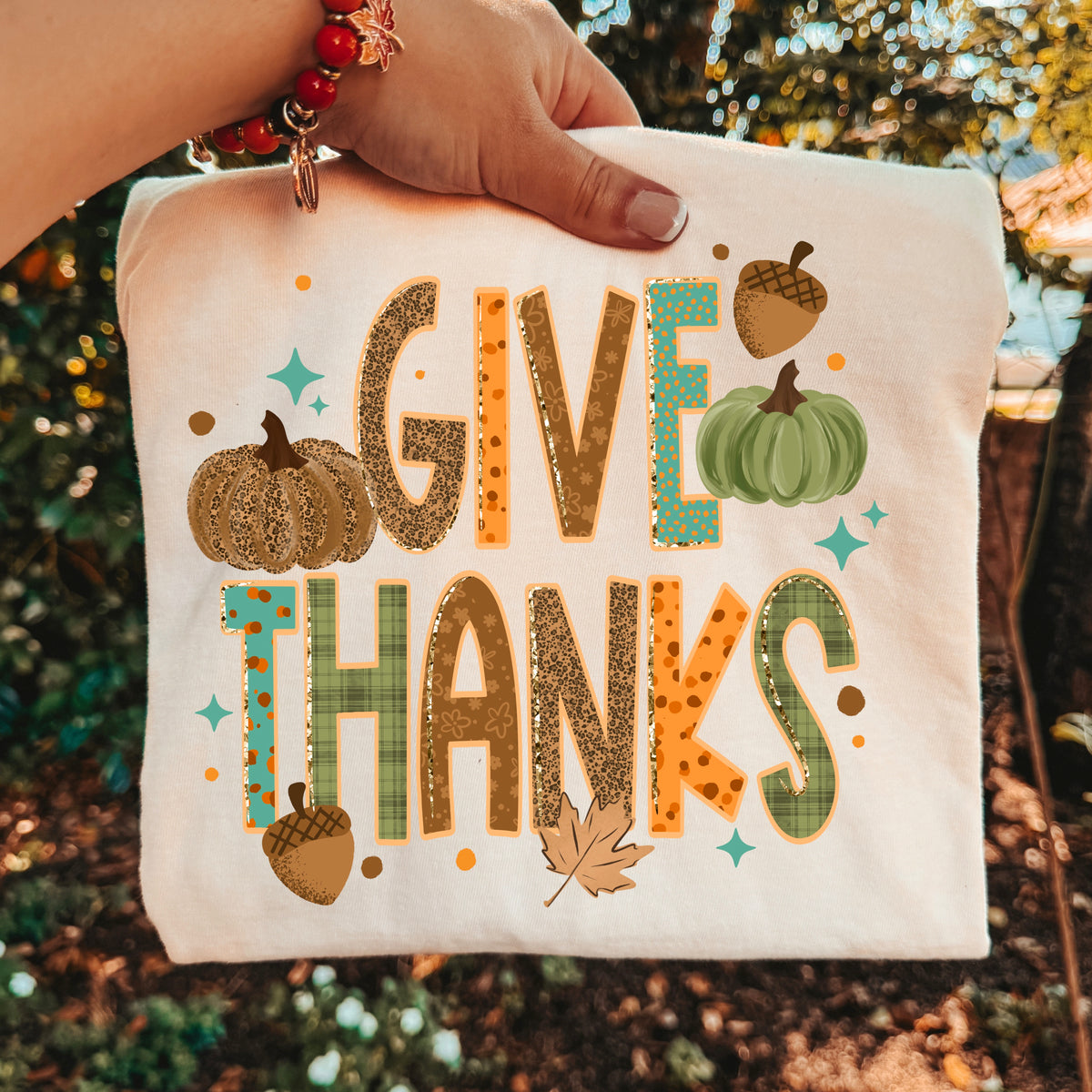 Give Thanks Pumpkins tee