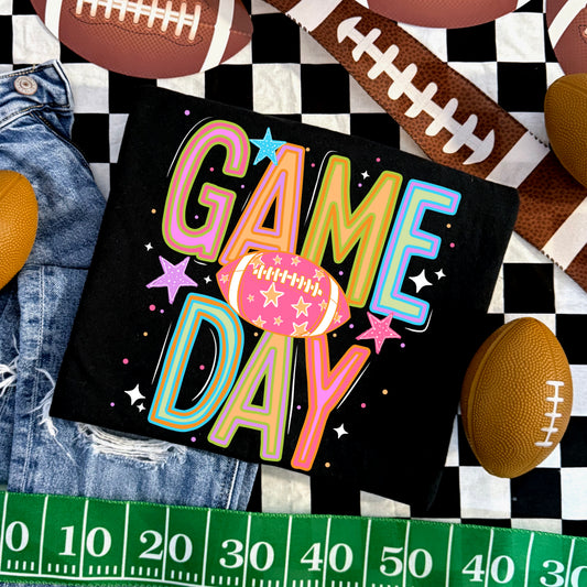 Colorful Game Day tee