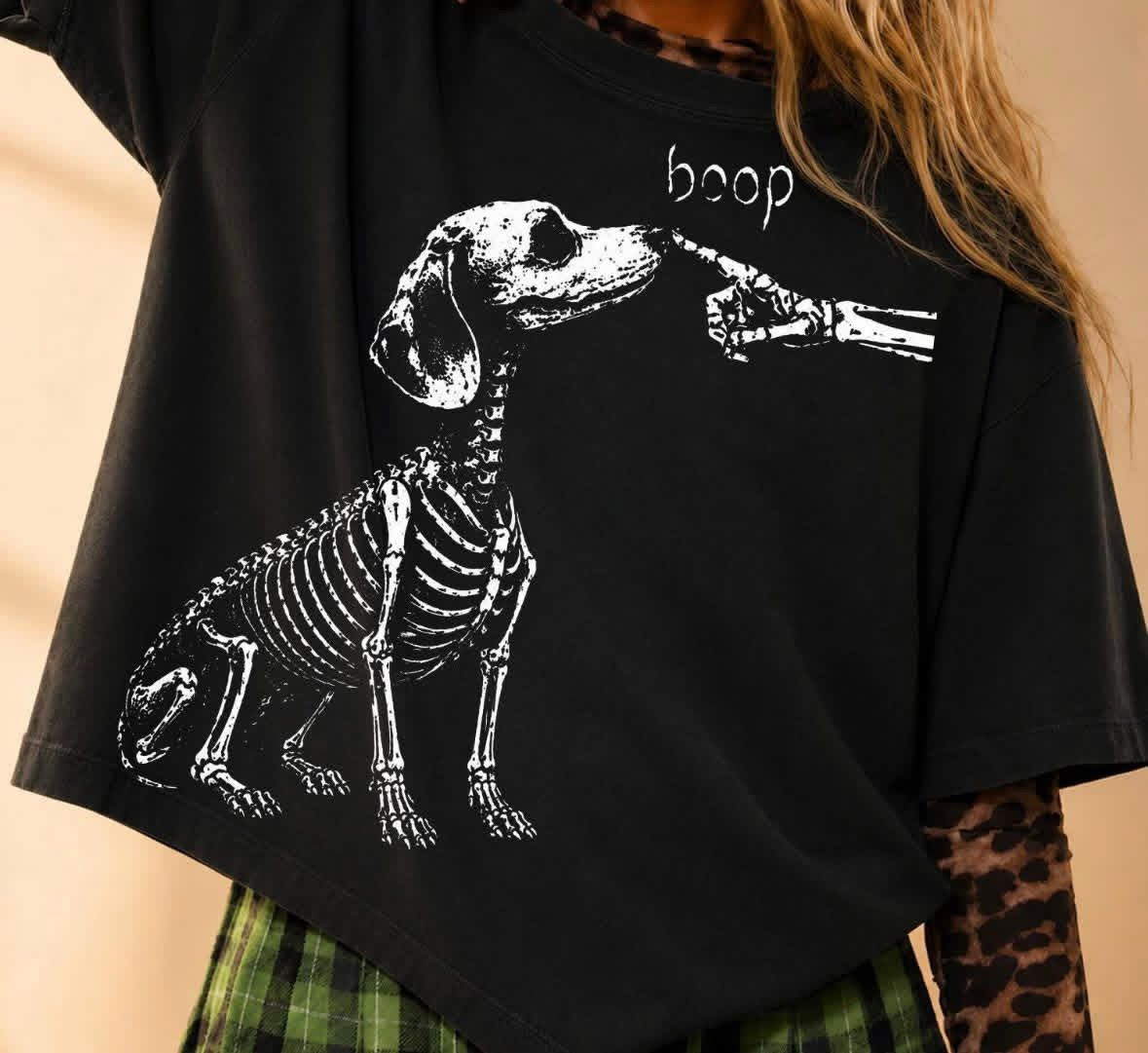 BOOP! Skellie Dog with Long Ears tee