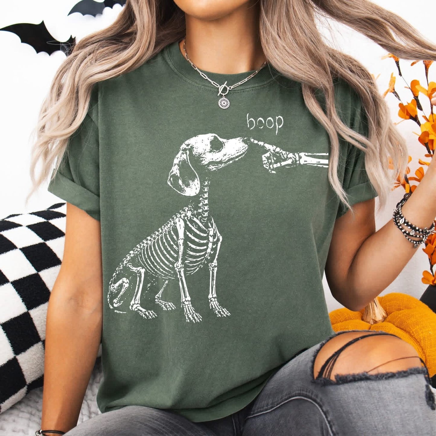 BOOP! Skellie Dog with Long Ears tee