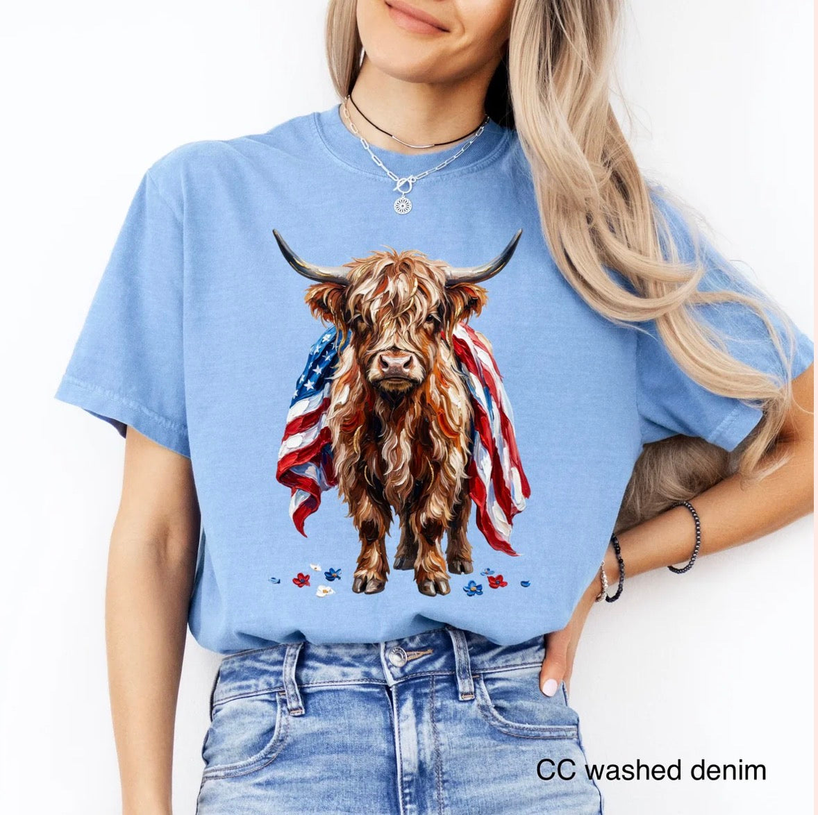 American Highland Cow tee