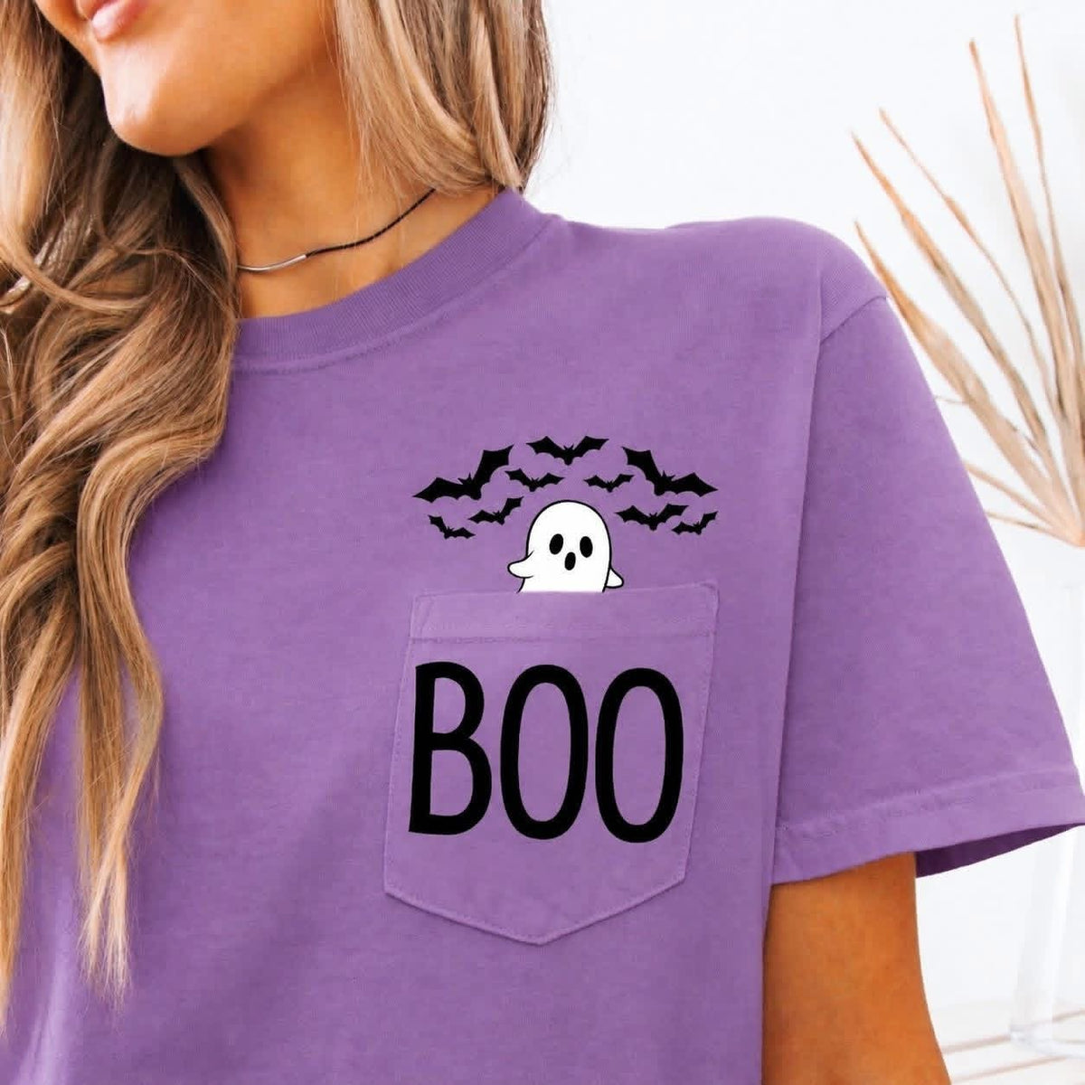 Boo Pocket Comfort Colors tee