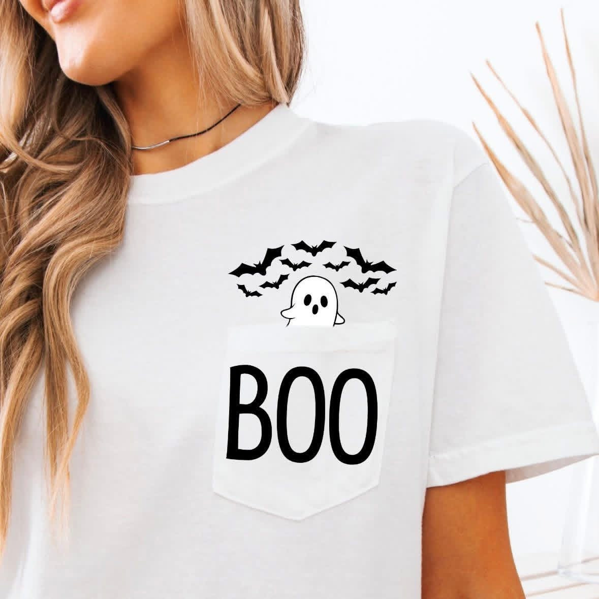 Boo Pocket Comfort Colors tee