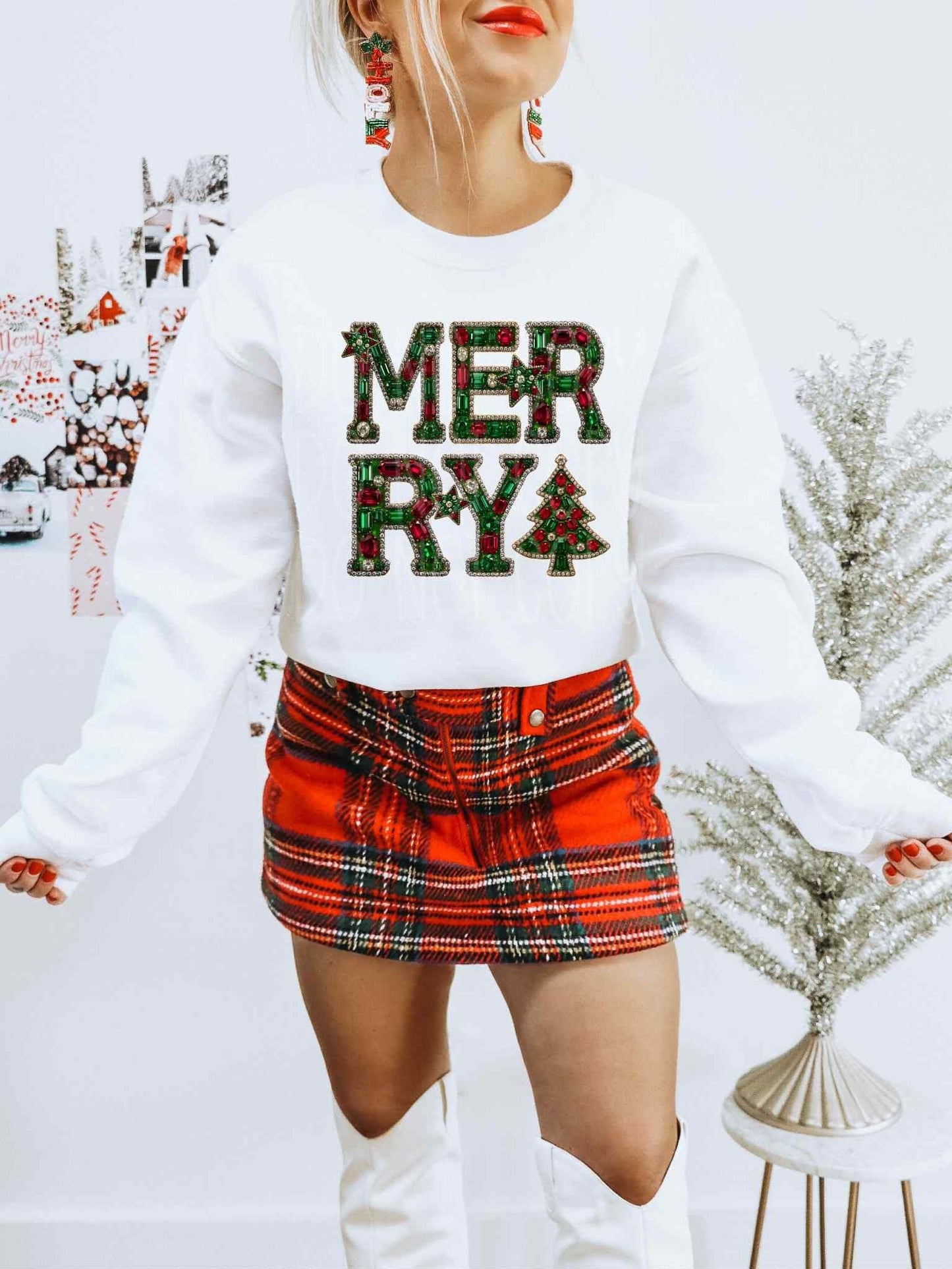 Merry faux Jewels sweatshirt