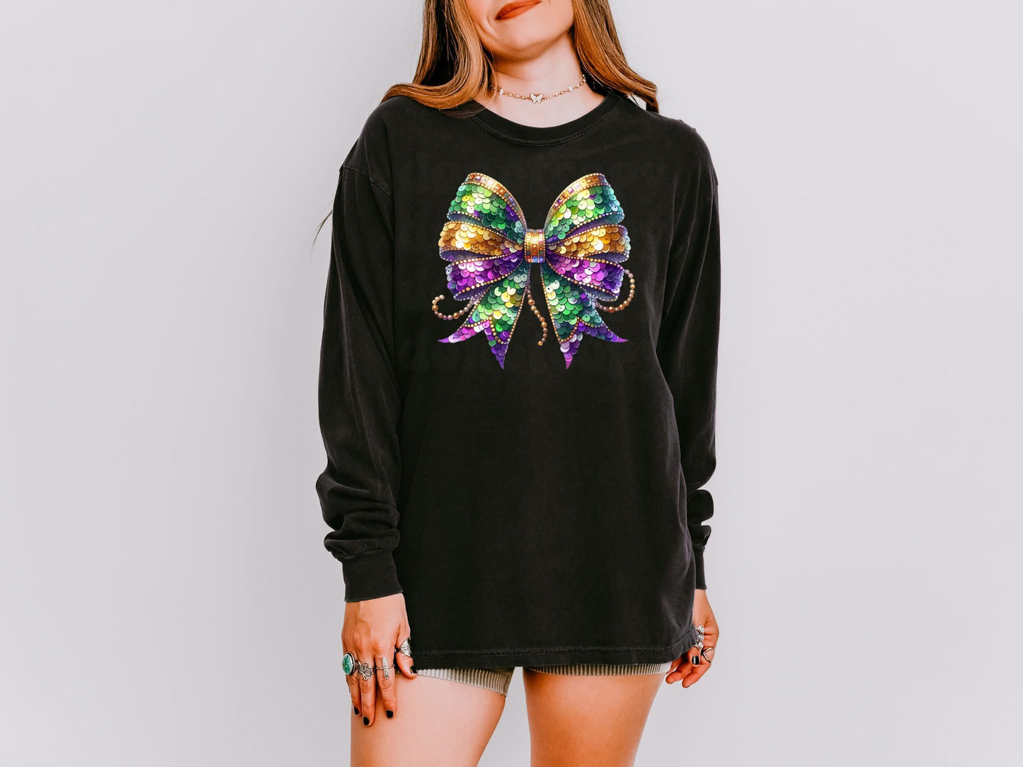 Mardi Gras Bow tee