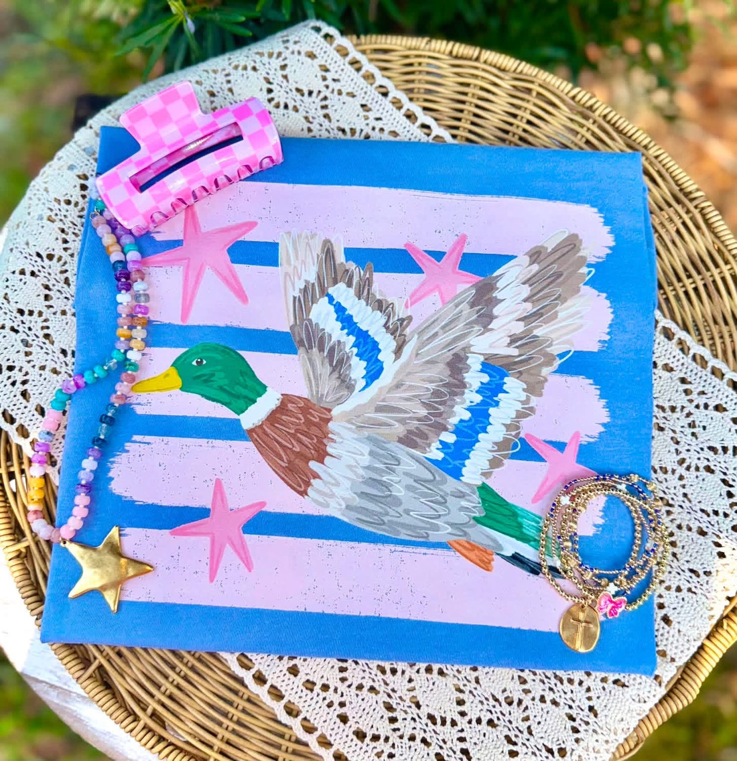 Duck with Stripes & Stars tee