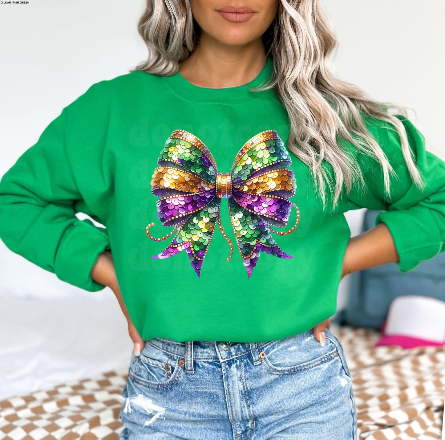 Mardi Gras Bow tee