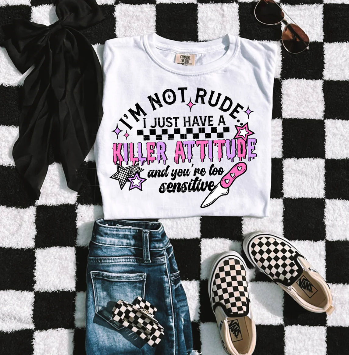 Killer Attitude tee (Black Ink)