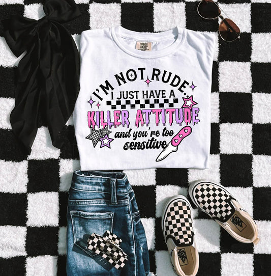Killer Attitude tee (Black Ink)