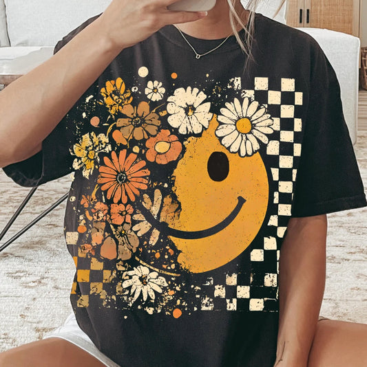 Fall Smiley tee