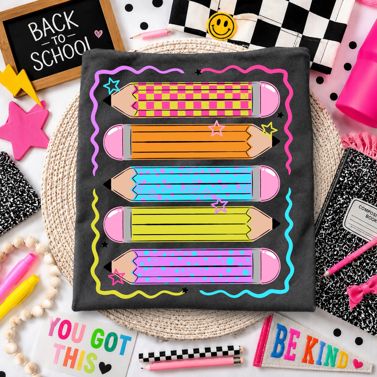 Stacked Pencils tee