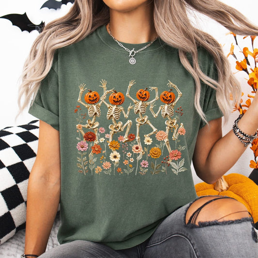 Happy Dancing Pumpkin Heads tee