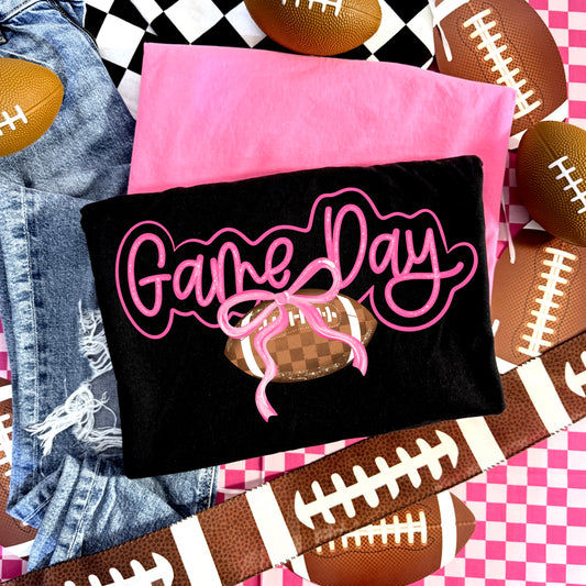 Pink Football Game Day tee