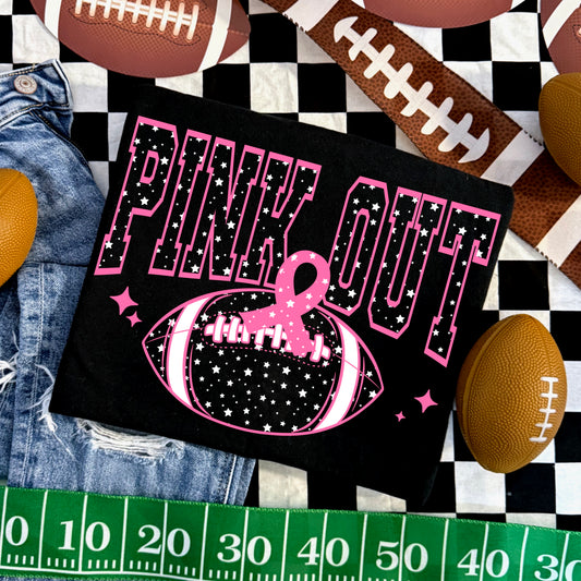 Polka dot Pink Out Football tee