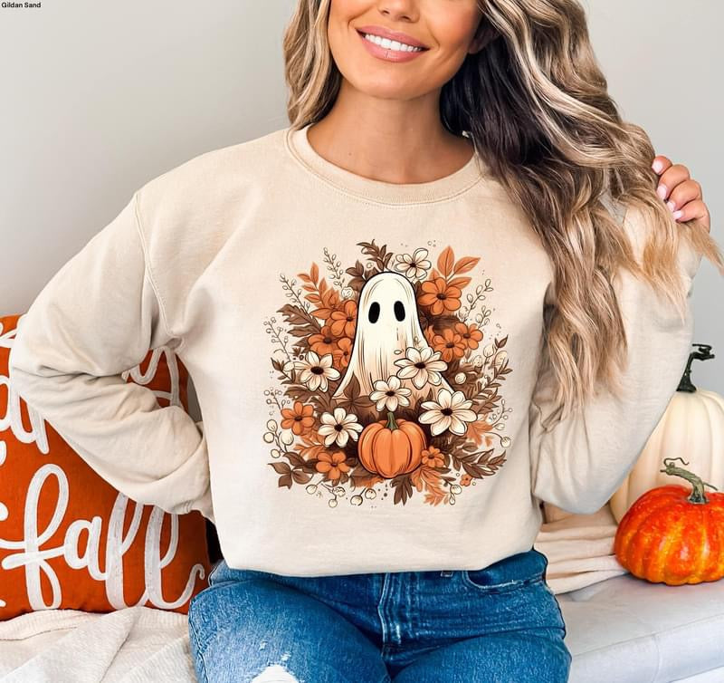 Fall Floral Ghost t-shirt