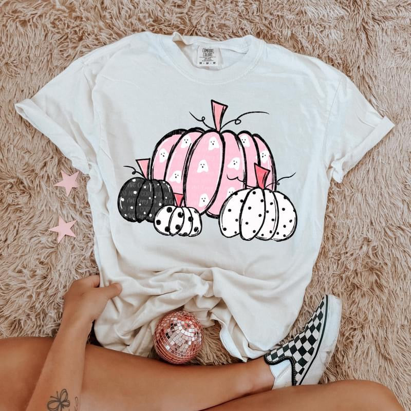 Pink Pumpkins with ghosts t-shirt