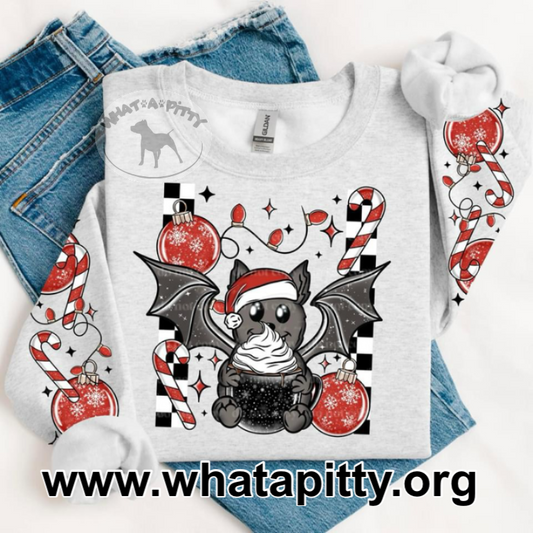 Christmas Bat sleeve design sweatshirt