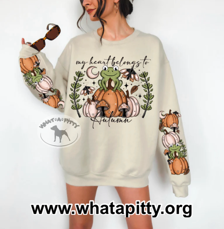 My Heart Belongs to Autumn sleeve design sweatshirt