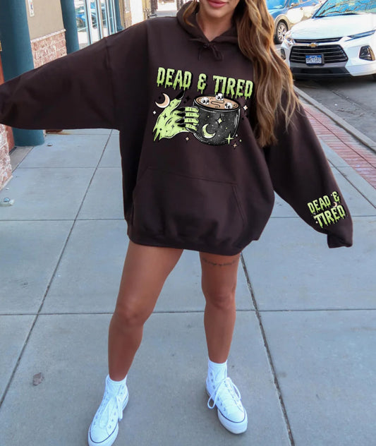 Dead & Tired sweatshirt with sleeve design