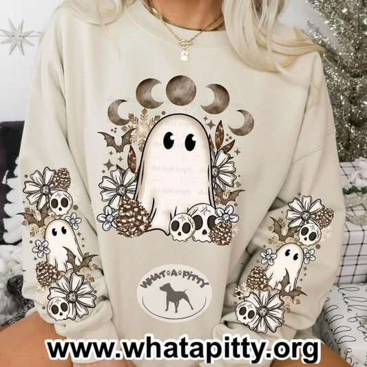 Winter Ghost sleeve design sweatshirt