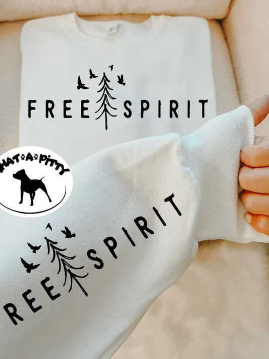 Free Spirit sweatshirt with sleeve design