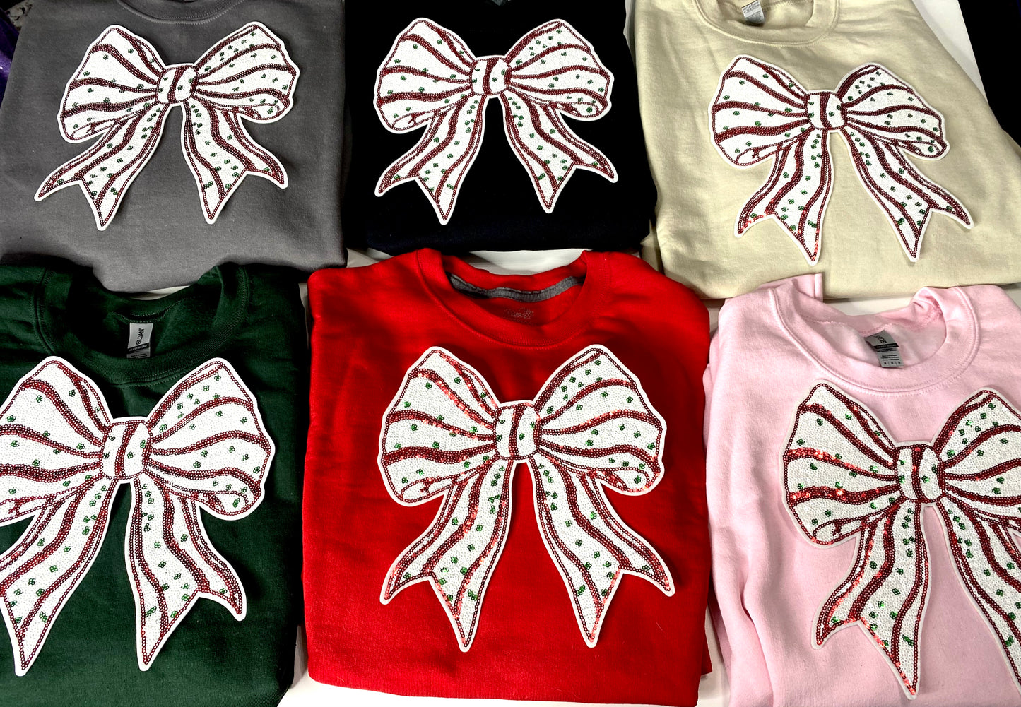 Christmas Cake Bow sweatshirt