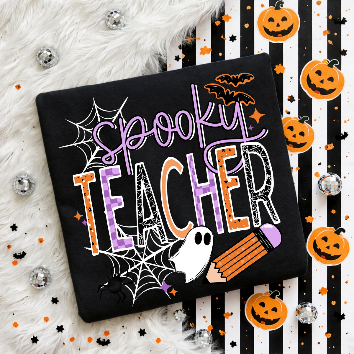 Spooky Teacher tee (White Ink)