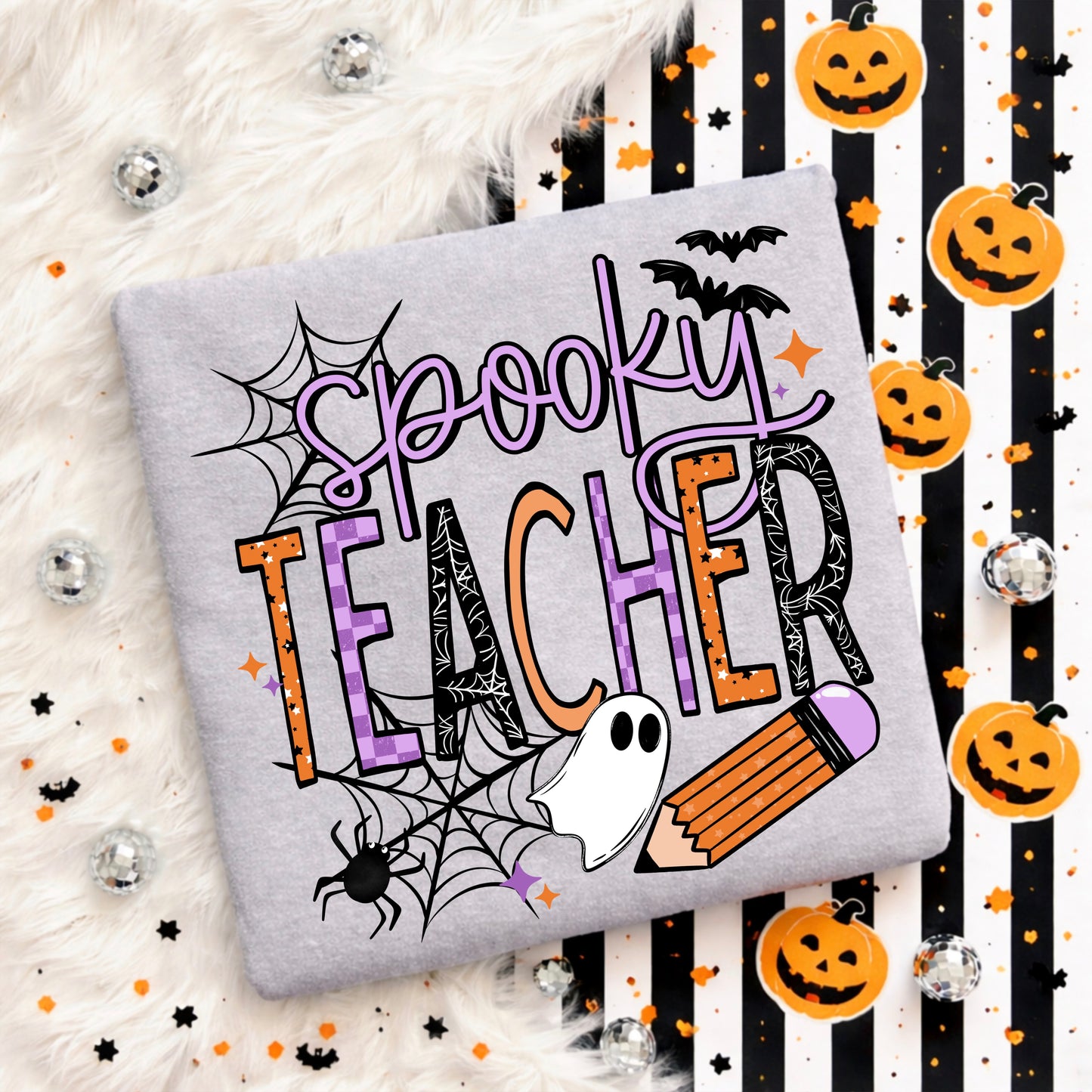 Spooky Teacher tee (Black Ink)