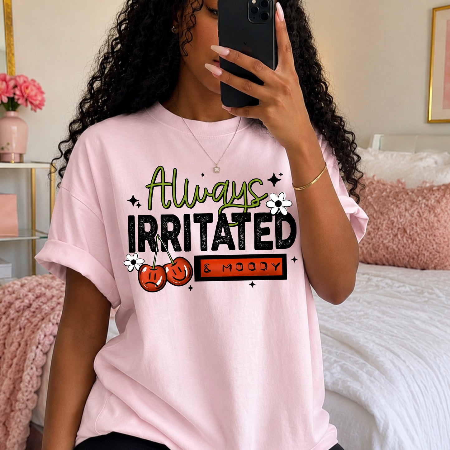 Always Irritated & Moody tee (Black Ink)