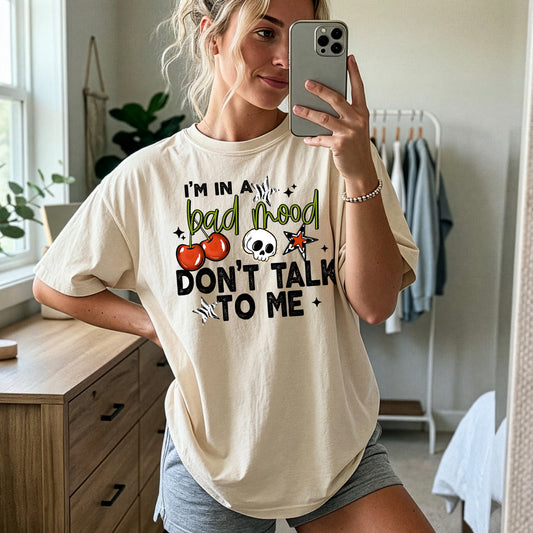Don't talk to me tee (Black Ink)