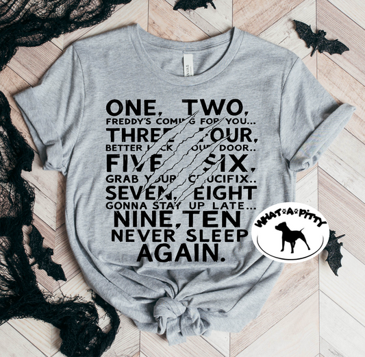 Horror Never Sleep Again tee