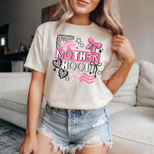 Pink Mother Hood tee (Black Ink)