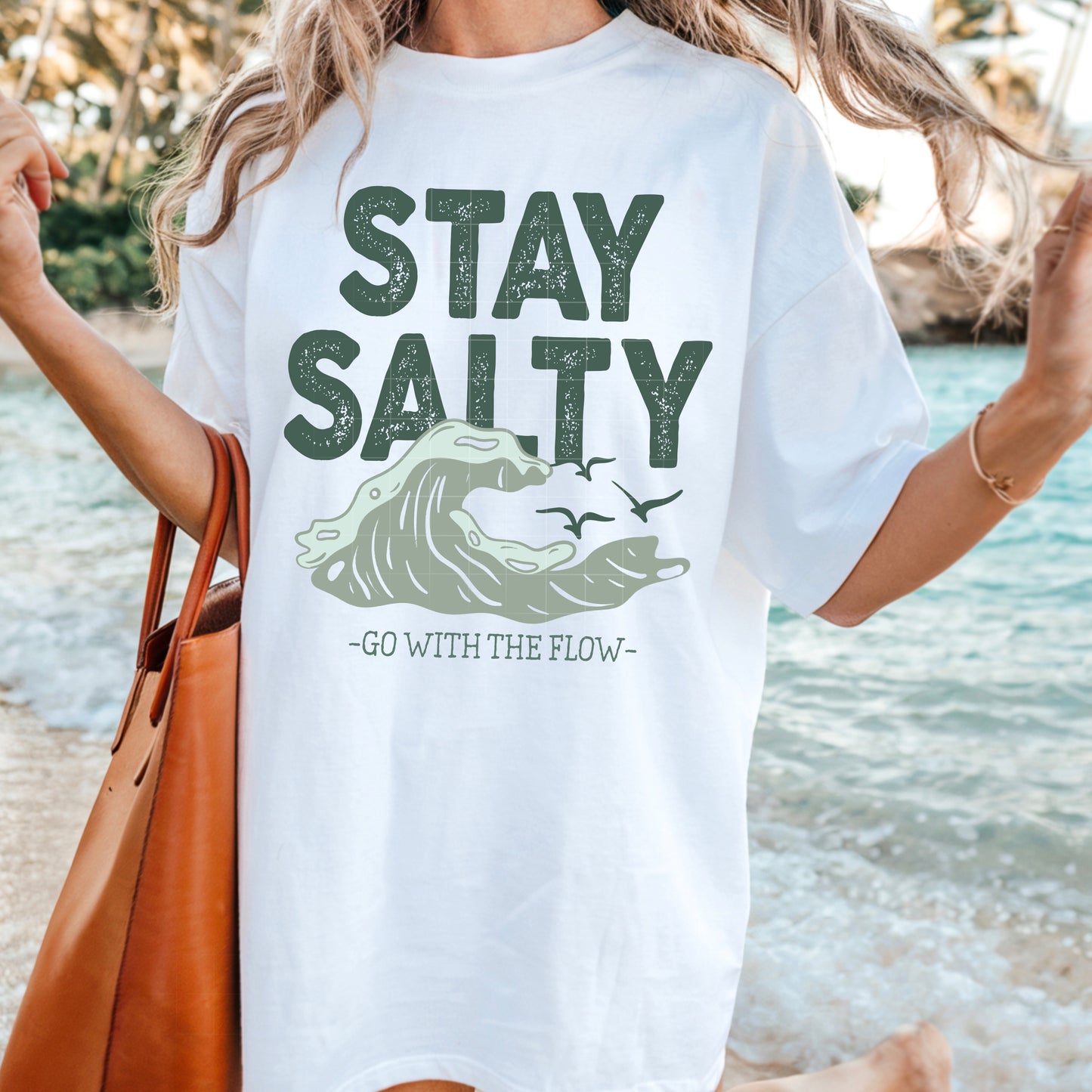 Stay Salty - go with the flow tee