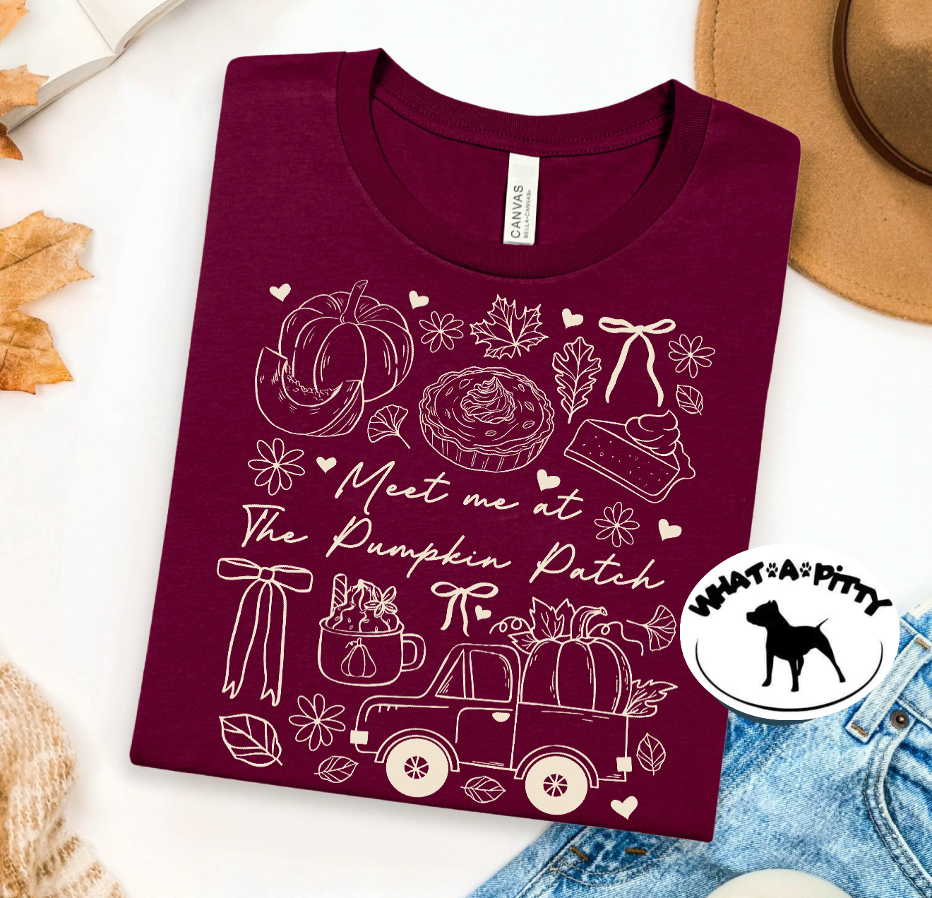 Meet me at the Pumpkin Patch Doodles tee