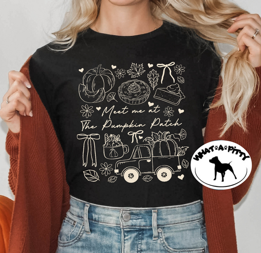 Meet me at the Pumpkin Patch Doodles tee
