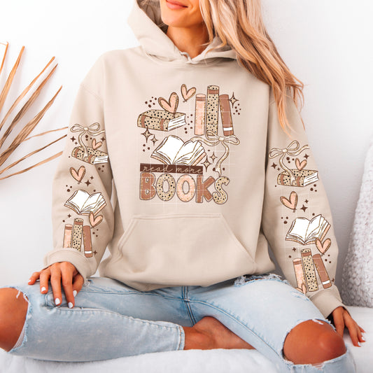 Read More Books sweatshirt with sleeve designs