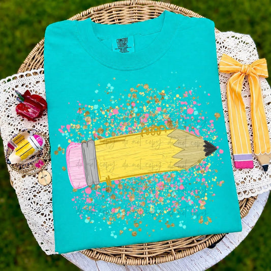 Confetti Pencil tee - Can be Personalized!