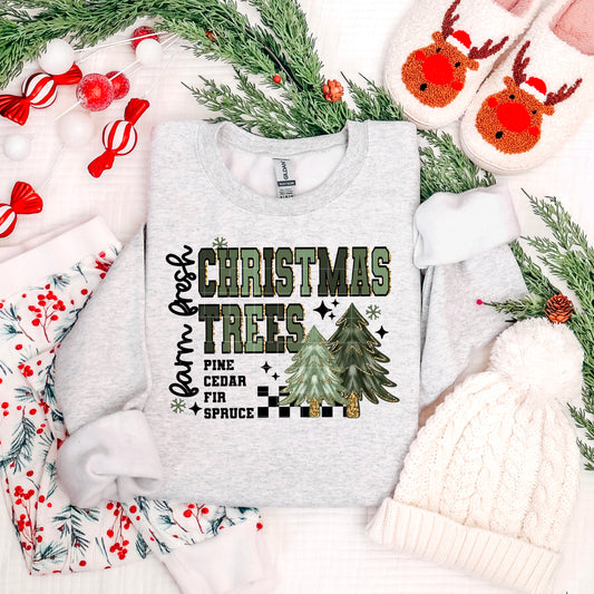 Farm Fresh Christmas Trees tee (Black Ink)