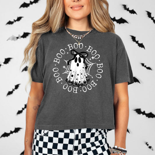 Boo Boo Boo Ghost tee (White Ink)