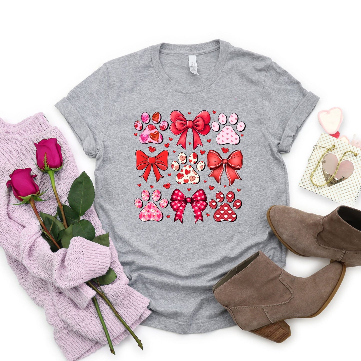Paw Print & Bows Coquette tee