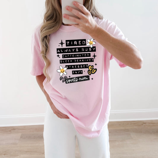 24/7 Sports Mom tee (Black Ink)