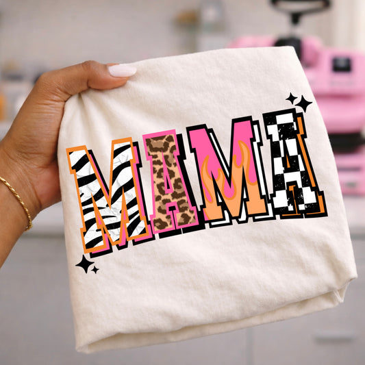 MAMA tee (Pink & Orange)