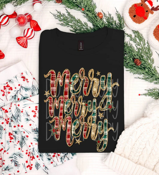 Merry faux Sparkle sweatshirt