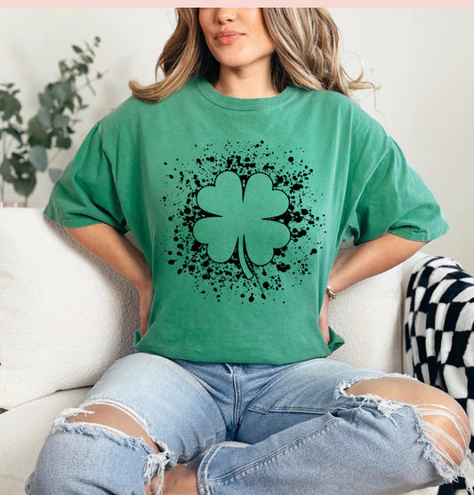 Shamrock Splatter tee