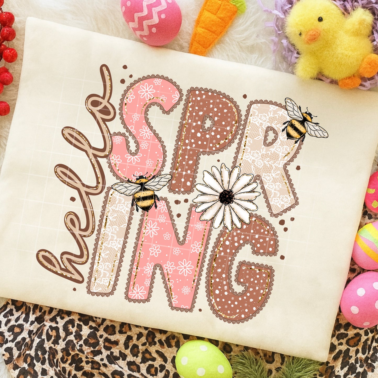 Hello Spring Bee tee