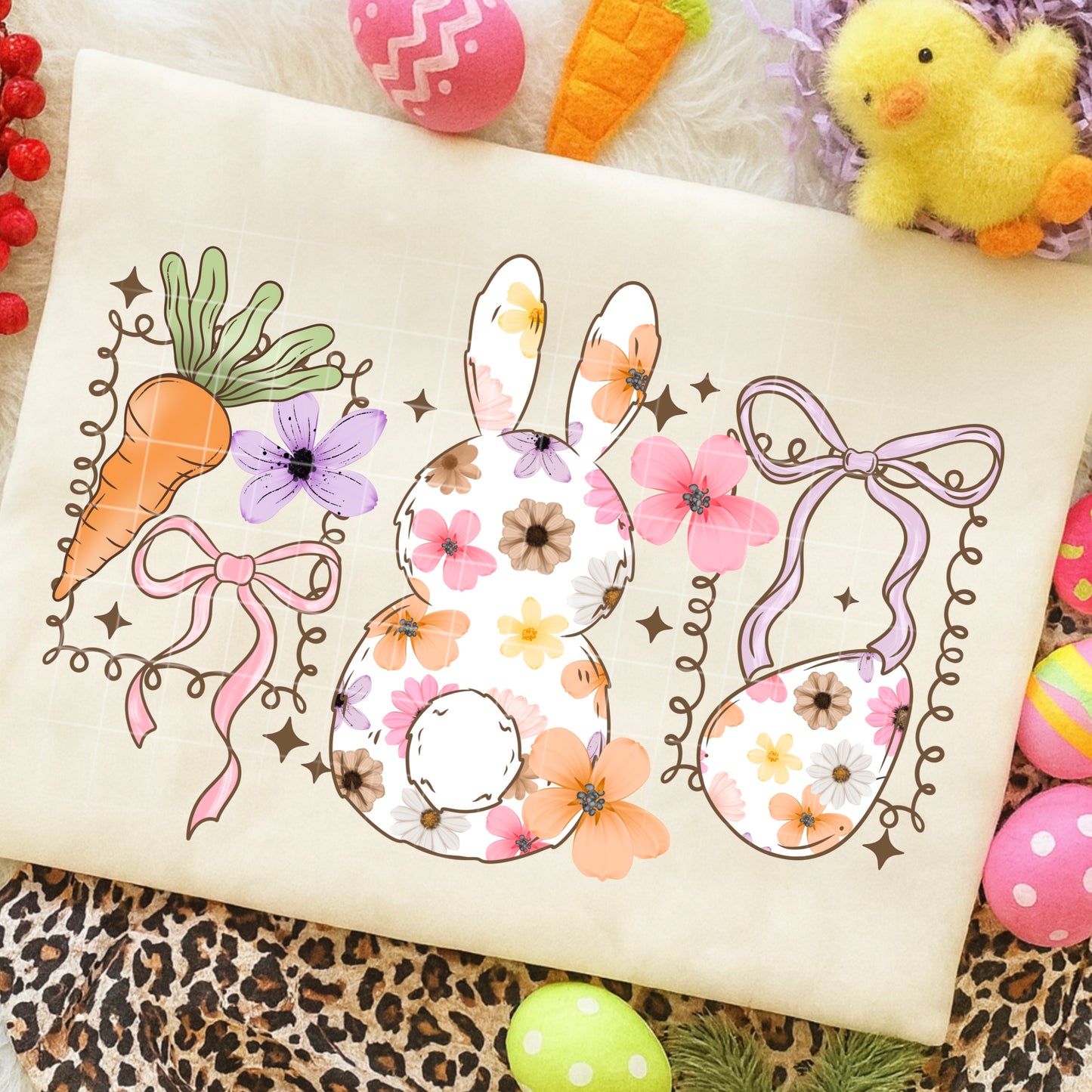 Bunny Floral Frames tee