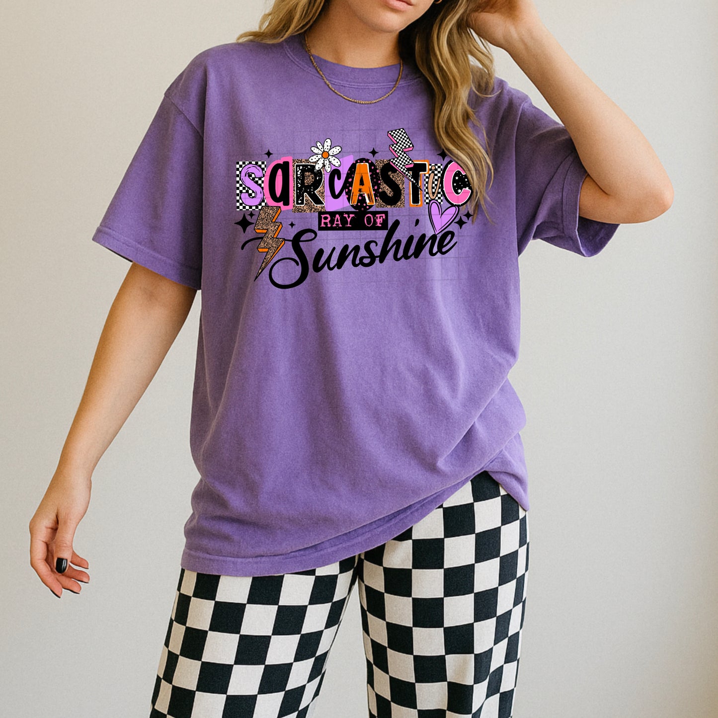 Sarcastic Ray of Sunshine tee (Black Ink)