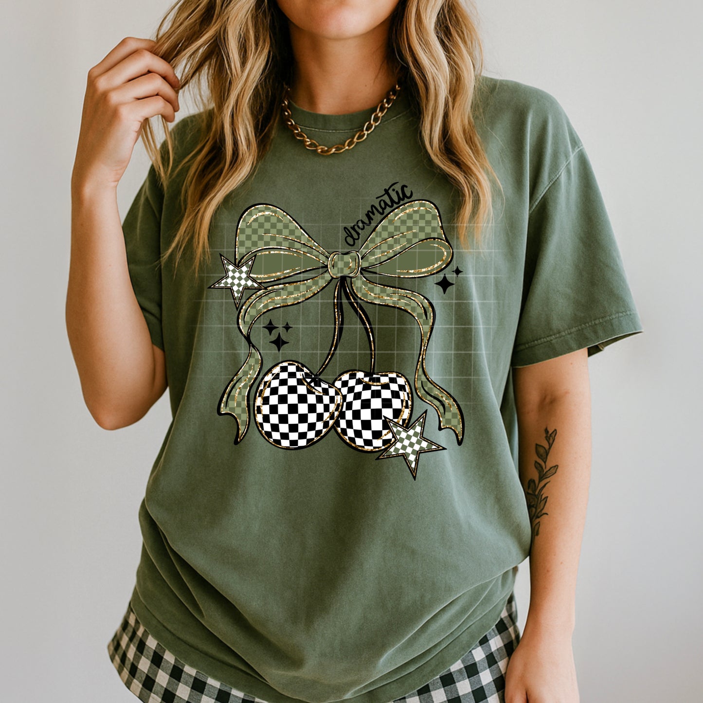Checker Cherries tee