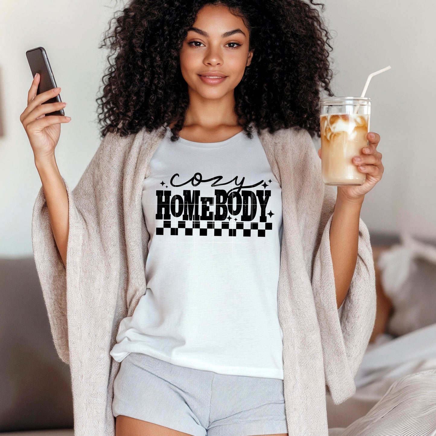 Cozy Homebody tee (Black Ink)
